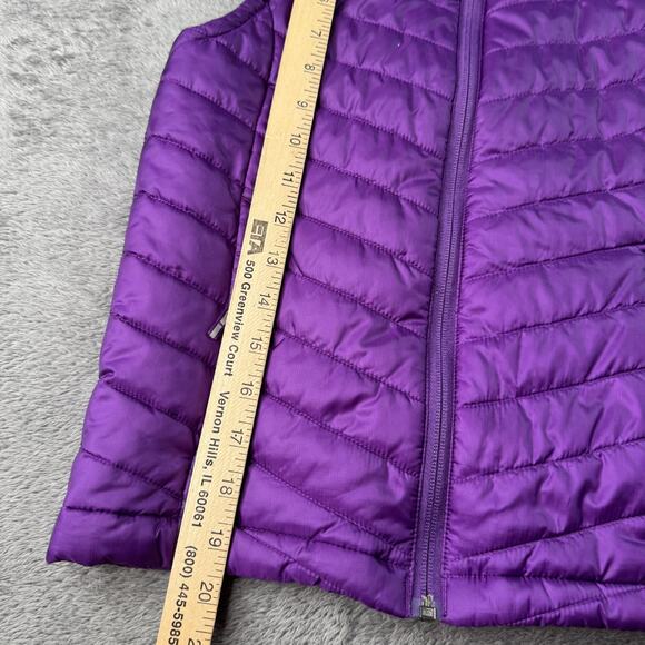 Columbia Omni Heat Puffer Vest Womens Small Purple Lined Outdoors Casual Ladies - Picture 8 of 9